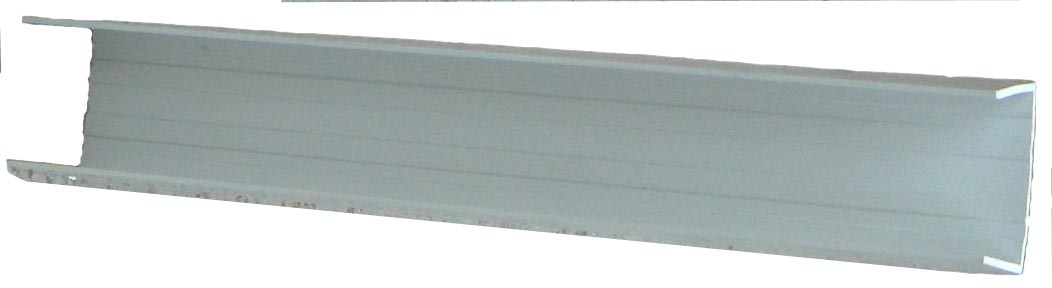 Support U blanc pour fixation contre pilier béton en mètre linéaire